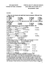 4 Đề kiểm tra học kỳ II môn tiếng Anh Lớp 11 (Cơ bản) - Năm học 2018-2019 - Trường THPT Bắc Lương Sơn (Có đáp án)